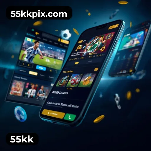 Aplicativo móvel 55kk para iOS e Android